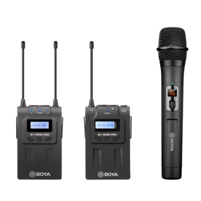 BY-WM8 PRO-K4 UHF Dual-Channel Wireless Microphone System