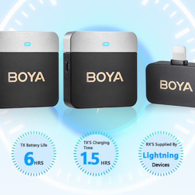 Boya BY-M1V6  2.4GHz Dual-Channel Wireless Microphone System